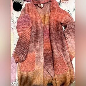 Multicolor Gradient Women's duster cardigan
